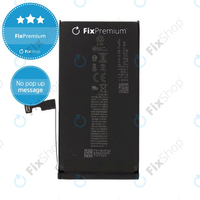 Batterie pour iPhone 15, 3367mAh, DIAGNOSTIC