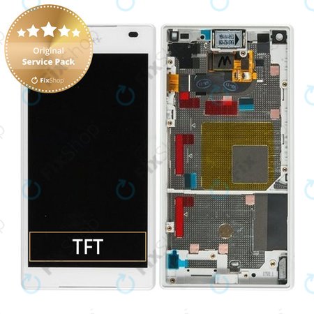 Sony Xperia Z5 Compact E5803 - Écran LCD + Écran tactile + Cadre (Blanc) - 1297-3732 Genuine Service Pack