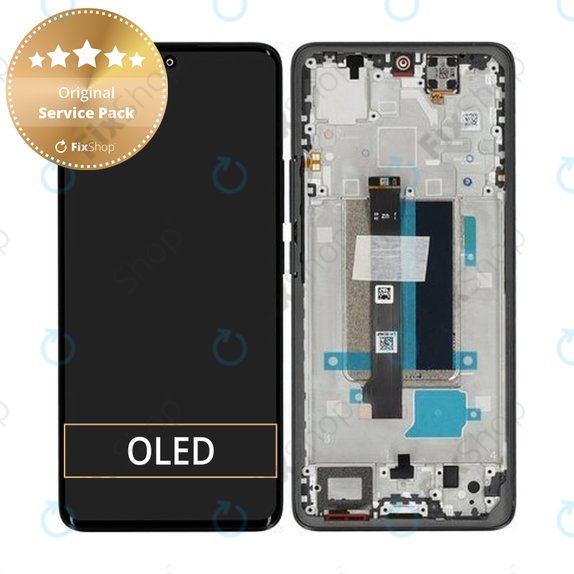Xiaomi Redmi Note 13 Pro+ 23090RA98C - Écran LCD + Ecran Tactile + Cadre (Midnight Black) - 560002N16U00 Genuine Service Pack