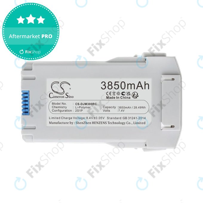 Batterie pour DJI Mini 3, Mini 3 Pro, Mini 4, Mini 4 Pro, 3850mAh, Li-Pol, 7.4V, BWX162-2453-7.38, HQ