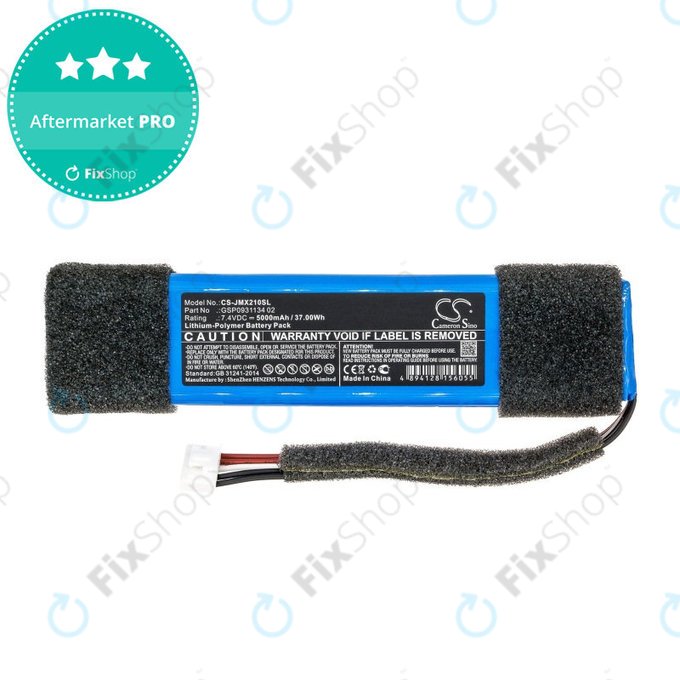 Batterie pour JBL Xtreme Splashproof, 5000mAh, Li-Pol, 7.4V, GSP0931134 02, HQ
