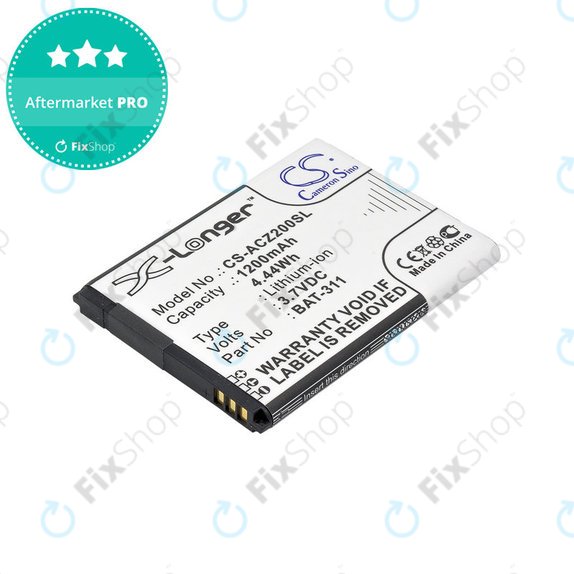 Batterie pour Acer Liquid Z200, BAT-311, Li-ion, 3.7V, 1200mAh, HQ