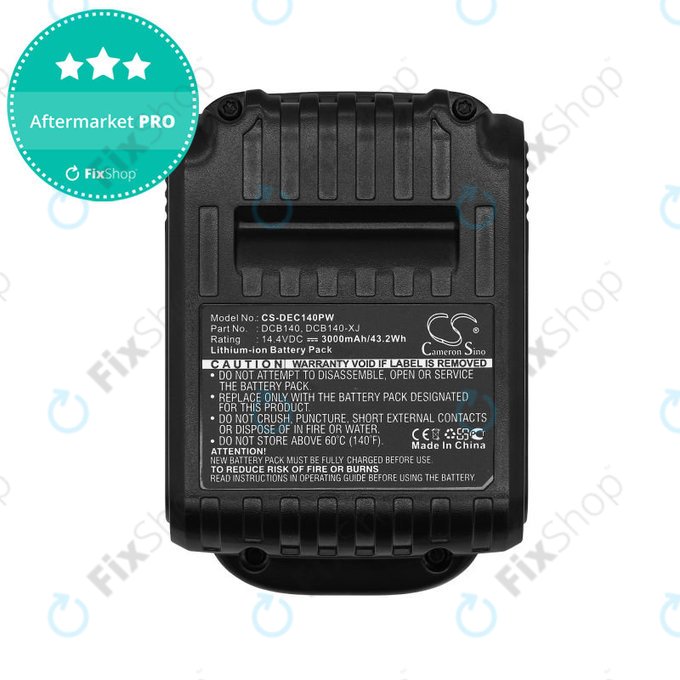 Batterie pour Dewalt DCB090, XR, 3000mAh, Li-Ion, 14.4V, DCB140, HQ