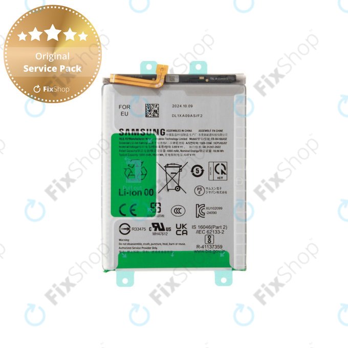 Batterie pour Samsung A17 4G, A17 5G, A175B, A176B, EB-BA166ASE, GH82-38076A, Genuine Service Pack