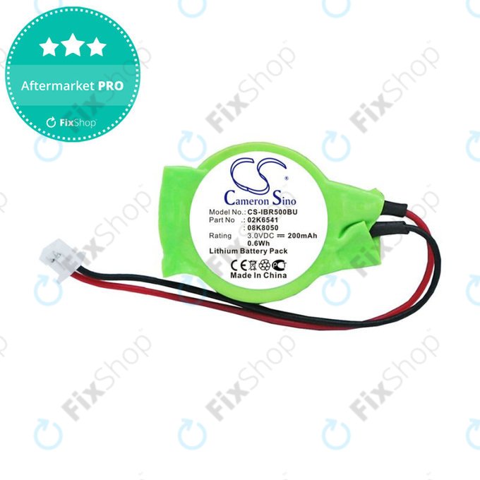 Batterie de secours pour Lenovo Thinkpad, 200mAh, Lithium, 3V, 02K6541, HQ