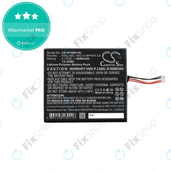 Nintendo Switch - Batterie HAC-003 3600mAh HQ