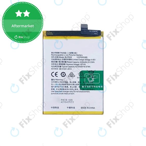 Oppo Reno 5 Z 5G - Batterie BLP839 4310mAh