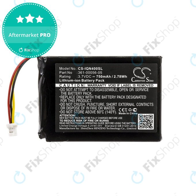 Batterie pour Garmin Nüvi 40, 750mAh, Li-Ion, 3.7V, 361-00056-05, HQ