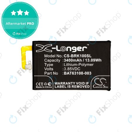 Batterie pour Blackberry Keyone, 3400mAh, Li-Pol, 3.85V, BAT63108-003, HQ