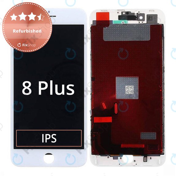 Écran pour iPhone 8 Plus, White, Tactile avec cadre, Refurbished