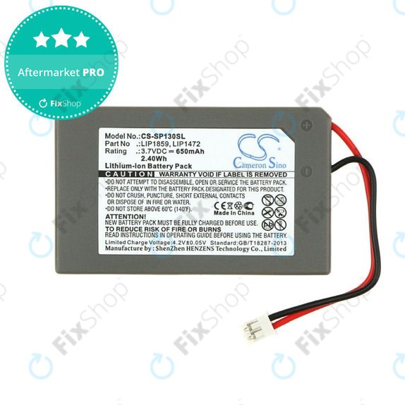 Batterie pour Sony PlayStation 3, 650mAh, Li-Ion, 3.7V, LIP1859, HQ