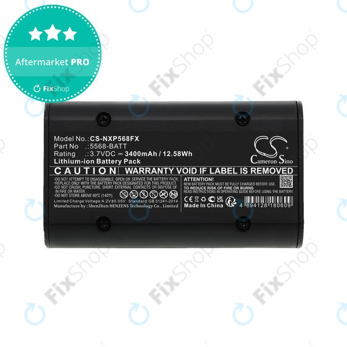 Batterie pour Nightstick 5566, 5568, 3400mAh, Li-Ion, 3.7V, 5568-BATT, HQ
