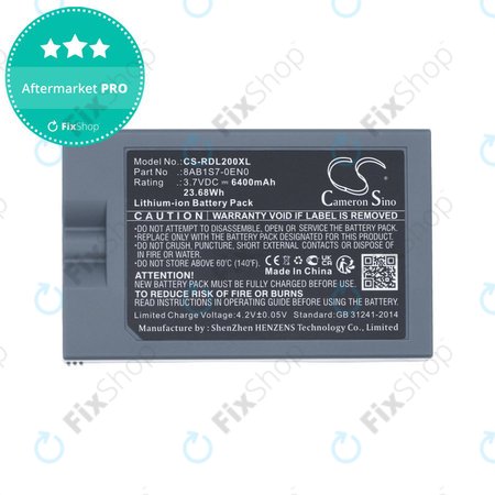 Batterie pour Ring Video Doorbell 2, 3, 4, 6400mAh, Li-Ion, 3.7V, 8AB1S7-0EN0, HQ