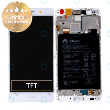 Huawei Y7 Dual - Écran LCD + Écran Tactile + Cadre + Batterie 4000mAh (Argent) - 02351GJV