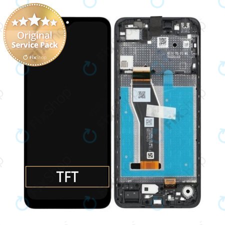 Motorola Moto E13 - Écran LCD + Écran Tactile + Cadre (Noir Cosmique) - 5D68C22340 Pack de Service d'Origine