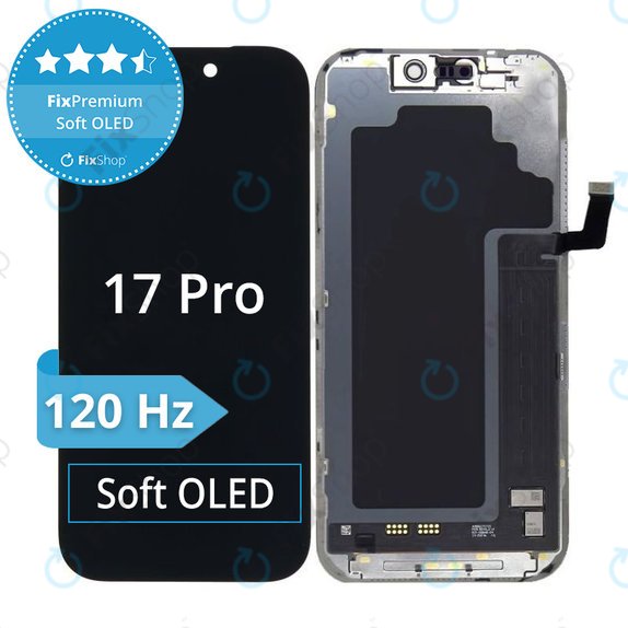 Écran Soft OLED 120Hz pour iPhone 17 Pro, Tactile avec cadre, FixPremium