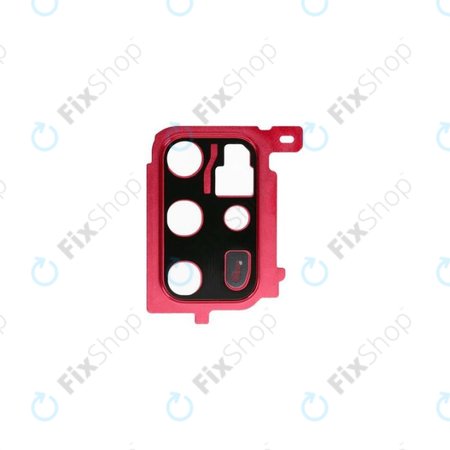 Samsung Galaxy S20 Plus G985F - Cadre en verre pour caméra arrière (Aura Red) - GH98-45004G Genuine Service Pack