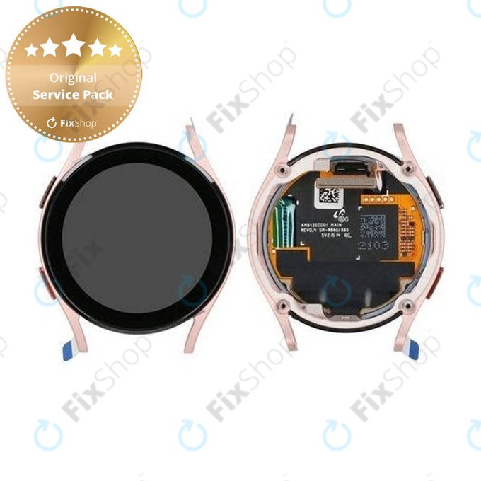 Samsung Galaxy Watch 4 40 mm R865 - Écran LCD + Écran tactile + Cadre (Or rose) - GH97-26411D Genuine Service Pack