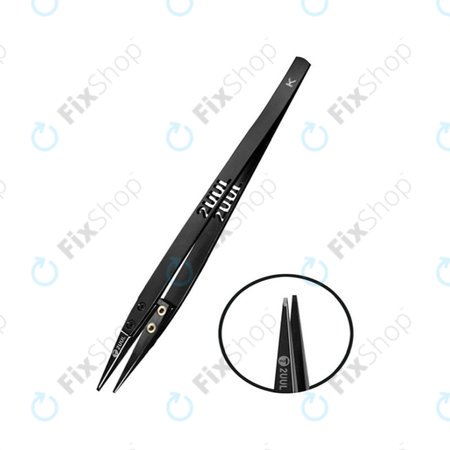 Pincette antistatique ESD avec pointe plate en céramique, 2UUL TW32