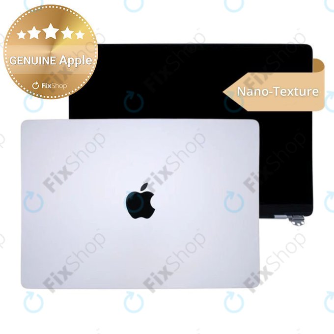 Écran LCD pour MacBook Pro 14", A3112, A3185 (2024), avec vitre avant et couvercl, Nano-Texture, Silver, 661-41793, Genuine Apple