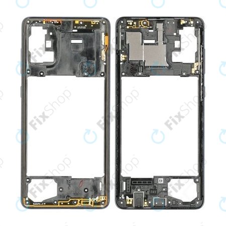 Samsung Galaxy A71 A715F - Cadre central (Prism Crush Black) - GH98-44756A Genuine Service Pack