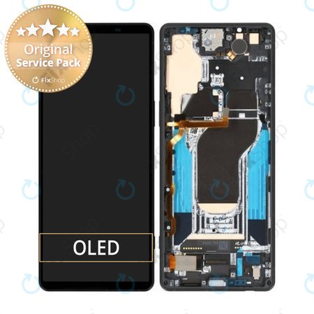 Sony Xperia 1 V - Écran LCD + Ecran Tactile + Cadre (Black) - A5060570A Genuine Service Pack