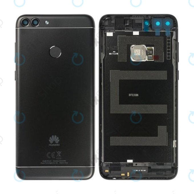 Huawei P Smart FIG-L31 - Coque Arrière de Batterie + Capteur d’Empreintes Digitales (Noir) - 02352NCC, 02351TEF Genuine Service Pack
