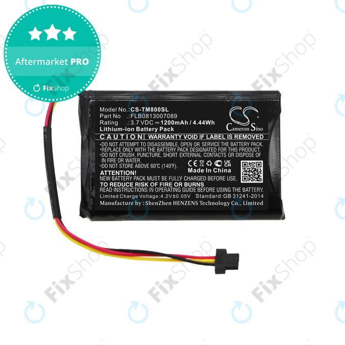 Batterie pour TomTom One XL Traffic, XL 30 Europe 31, 1200mAh, Li-ion, 3.7V, FLB0813007089, HQ