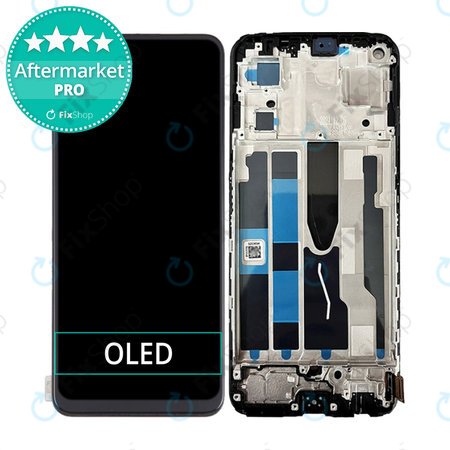 Oppo Reno 7 5G - Écran LCD + Écran tactile + Cadre (Stary Black) OLED