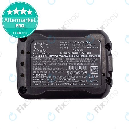 Makita séries CXT, C, D, F, H, J, P, R, S, T - Batterie BL10xx Li-Ion 12V 2500mAh HQ