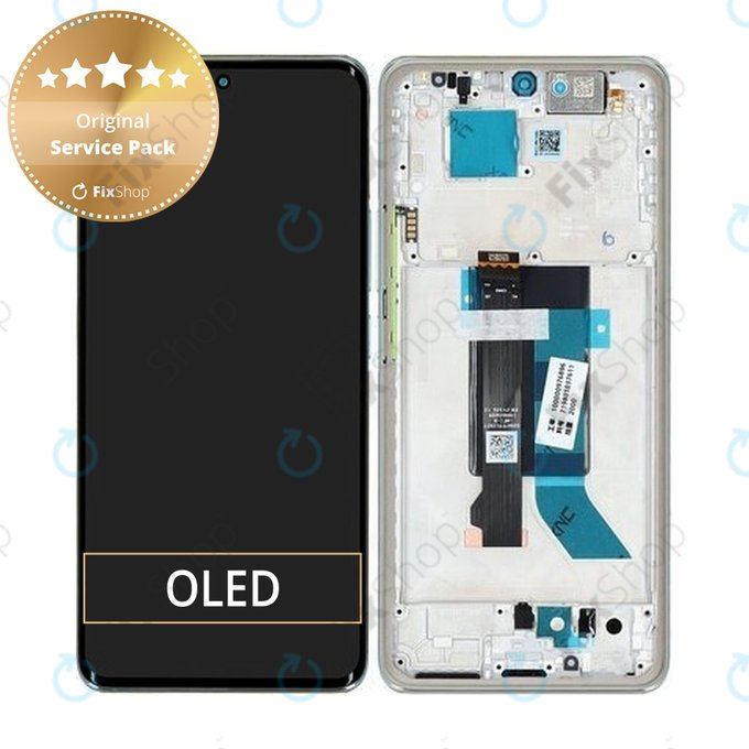 Xiaomi Redmi Note 14 Pro 5G 24090RA29G - Écran LCD + Écran tactile + Cadre (Coral Green) - 56002500O1600 Genuine Service Pack