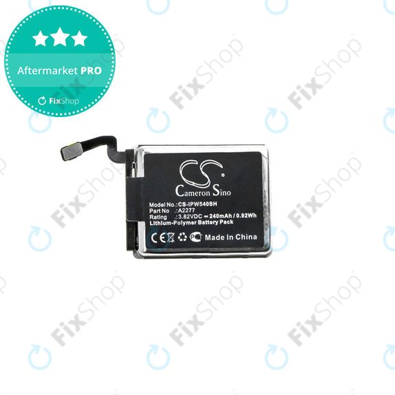 Batterie pour Apple Watch 5 40 mm, 240mAh, Li-Pol, 3.82 V, A2277, HQ
