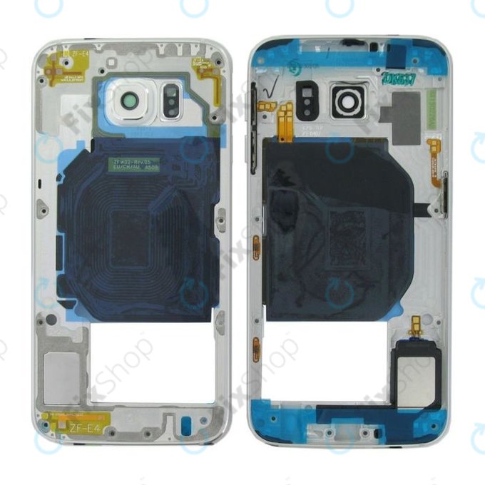 Samsung Galaxy S6 G920F - Cadre central (Blanc) - GH96-08583B Genuine Service Pack