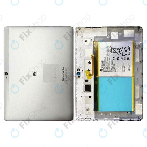 Huawei MediaPad M2 10.0 - Cache batterie + Batterie (Moonlight Silver) - 02351PGS, 02351FMT, 02350NXP, 02351CWE Genuine Service Pack