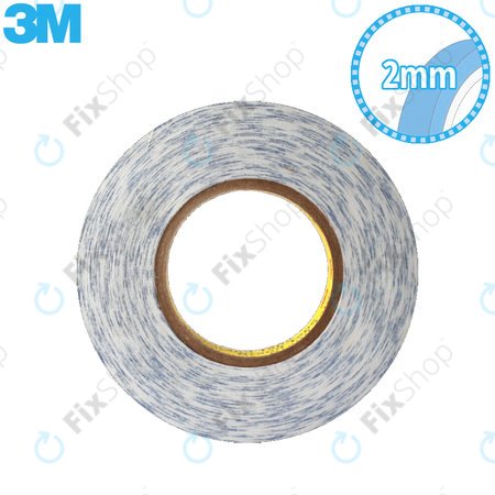 3M -Ruban Adhésif Double Face - 2mm x 50m (Transparent)