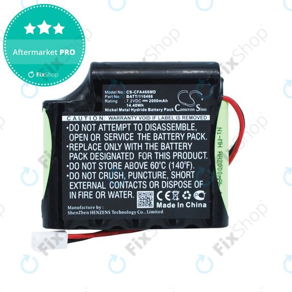 Batterie pour Cefarm Rehab 4, Stimulator Globus Mystim, 2000mAh, Ni-MH, 7.2V, BATT/110466, HQ