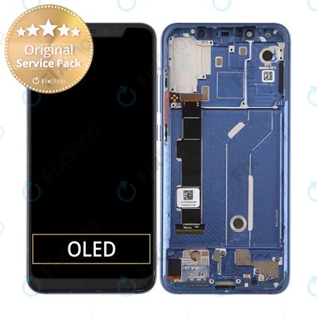 Xiaomi Mi 8 - Écran LCD + Écran Tactile + Cadre (Bleu) - 561010006033 Genuine Service Pack