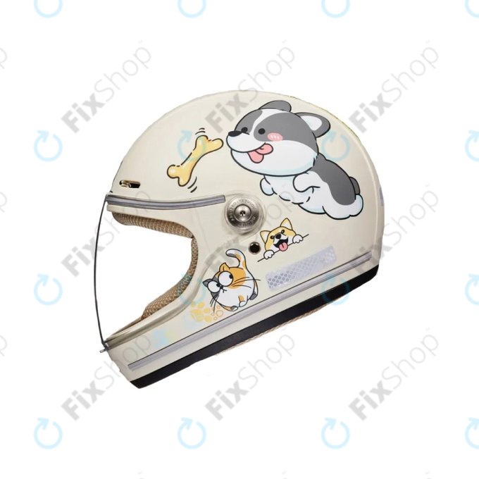 Casque enfant pour trottinette électrique et vélo (46–52 cm) (Dog)