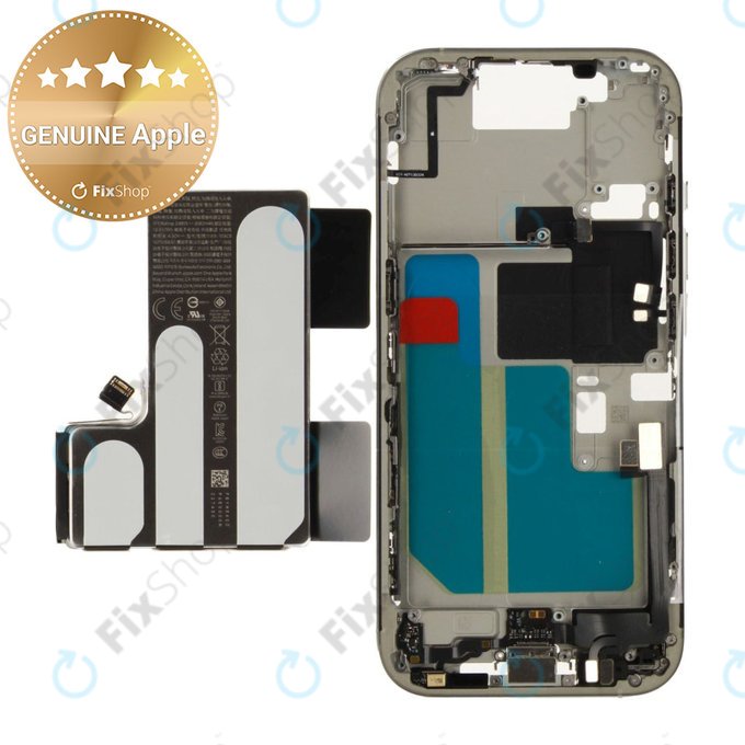 Cadre central avec batterie pour iPhone 16 Pro | White Titanium | ZD076-00690 | Genuine Apple