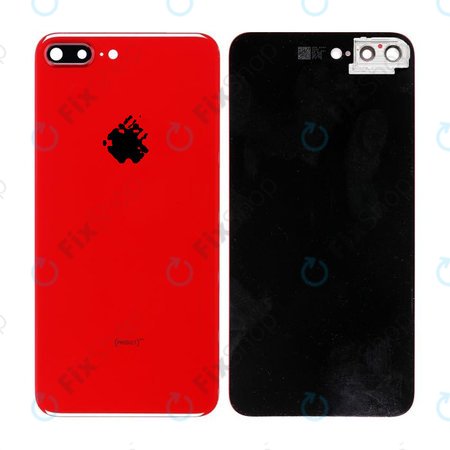 Apple iPhone 8 Plus - Verre du boîtier arrière + support d'appareil photo (rouge)