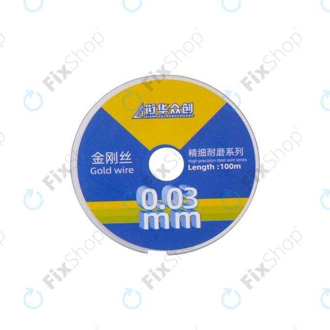 Gold Wire - Fil pour séparer les écrans LCD (0.03mm x 100M)