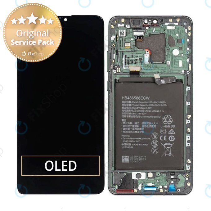 Huawei Mate 30 - Écran LCD + Ecran Tactile + Cadre + Batterie (Vert Emeraude) - 02353EEJ