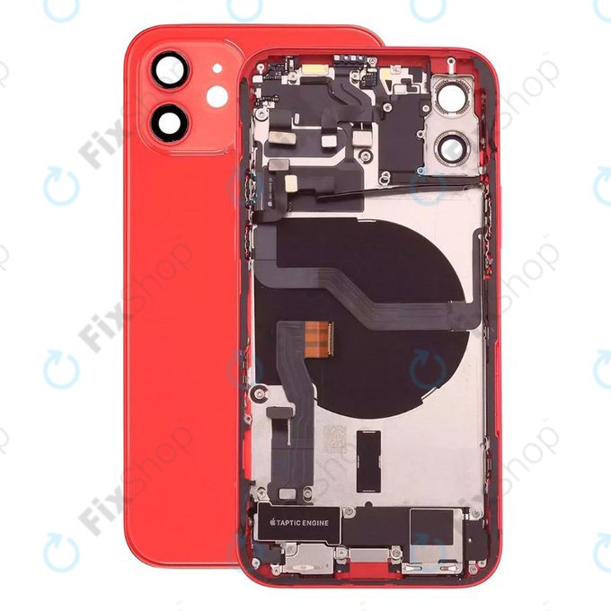 Apple iPhone 12 - Petites pièces du boîtier arrière (rouge)