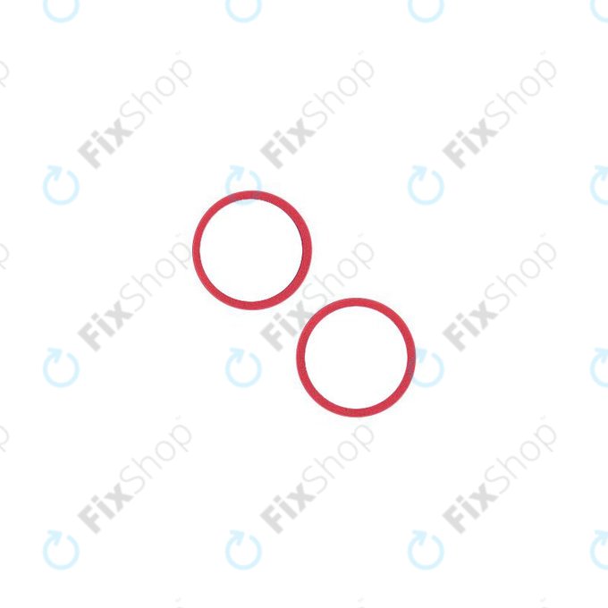 Apple iPhone 14, 14 Plus - Cadre d'objectif de caméra arrière (Rouge) - 2pcs