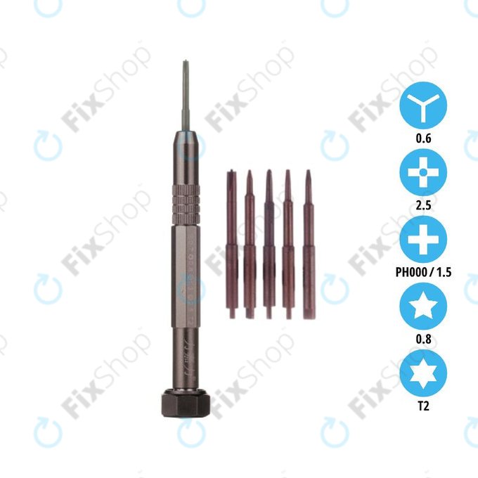 LJL 129-5 - Tournevis magnétique de précision pour smartphones 5 en 1