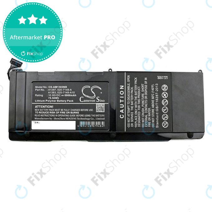 Apple MacBook Pro 17" A1297 (Mi 2010 - Fin 2011) - Batterie A1383 6900mAh HQ