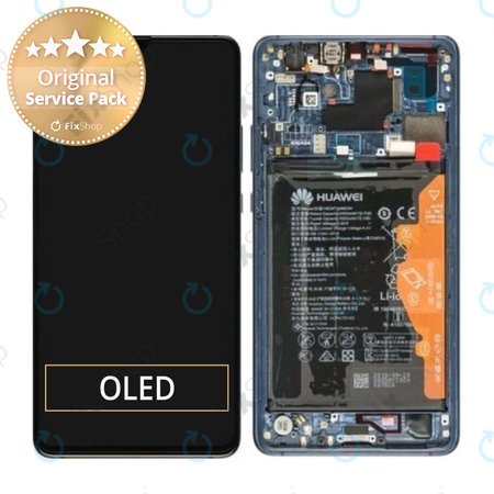 Huawei Mate 20 X - Écran LCD + Écran tactile + Cadre + Batterie (Bleu nuit) - 02352GBD