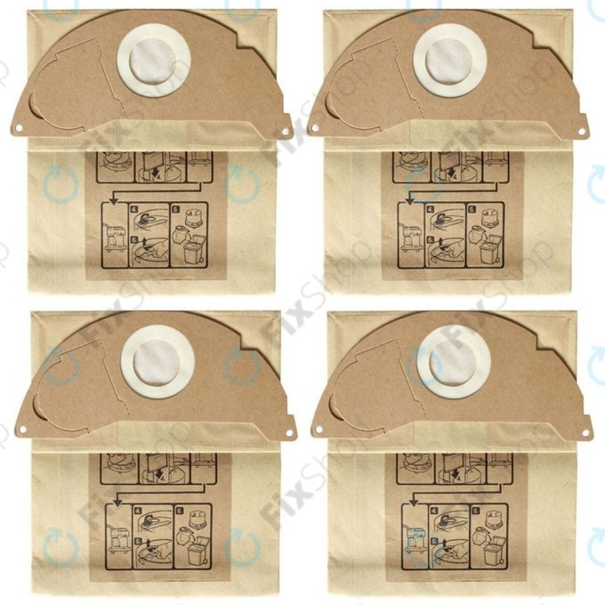 Sac à poussière, 4 pièces pour Kärcher SE 5.100, SE 6.100