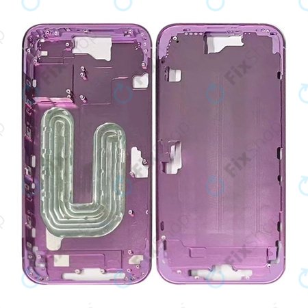 Apple iPhone 16 - Cadre central + Boutons d’alimentation + Volume (Pink)