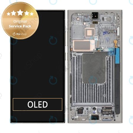 Samsung Galaxy S24 Ultra S928B - Écran LCD + Écran tactile + Cadre (Titanium Gray) - GH82-33396A Genuine Service Pack